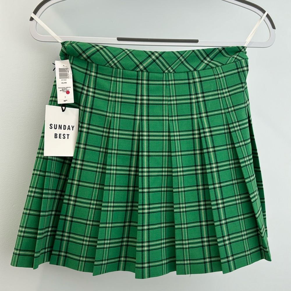 Aritzia Sunday Best Olive Skirt